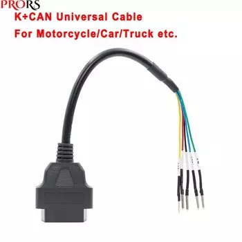 16-контактный адаптер OBD2 с разъемом типа K Can OBD для обнаружения неисправностей двигателя