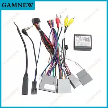16-контактный автомобильный жгут головного устройства, кабель адаптера питания с Canbus для Honda Jade XR-V Vezel Fit GK 2013-2019