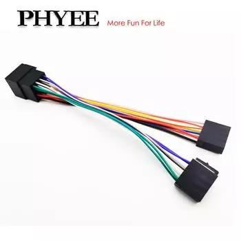 16-контактный разъем ISO, адаптер жгута проводов Plug Play, удлинительный кабель для Aftermarket, автомобильный аудиорадио, головное устройство