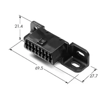 16-контактный разъем obd2 OBD2 OBD 2 16-контактный гнездовой угловой разъем OBD фоторазъем obd ii адаптер диагностические инструменты