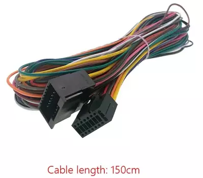 16-контактный универсальный автомобильный стерео-радиоприемник ISO Комплект проводов удлинитель 60 см адаптер кабель для Android плеера