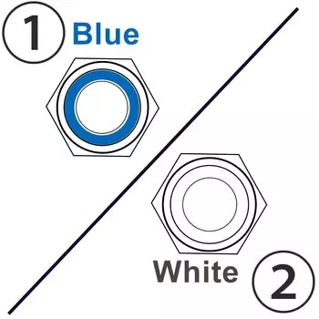 16 мм, 19 мм, 22 мм, двойные цвета, Металлическая лампа для дверного звонка, автомобильный телефон, 12 В, 24 В, без разъема