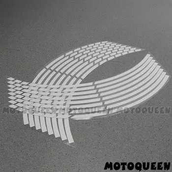 16 шт. 17 "18" наклейки на диски мотоцикла, колеса автомобиля, светоотражающие наклейки в полоску, мотоцикл для Honda Yamaha Kawasaki Suzuki benelli