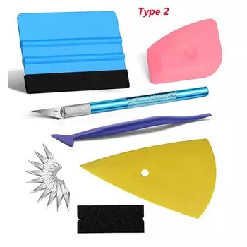 16 шт., автомобильные инструменты из углеродного волокна, виниловая пленка, наклейка, инструменты для упаковки, набор для оттенка окон, фетровый скребок, ремесленный нож