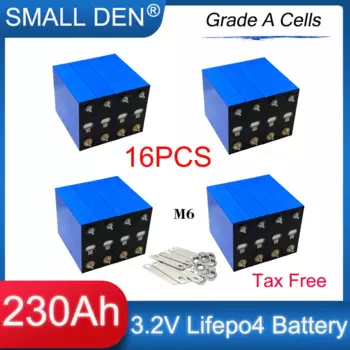 16 шт., литий-железо-фосфатные элементы, 3,2 в, а/ч