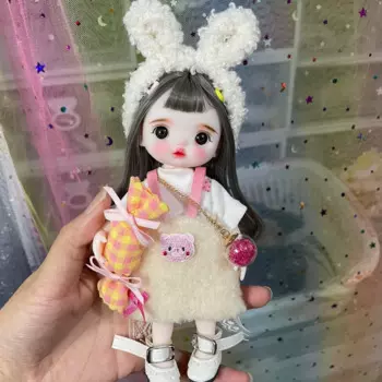 16 см супер милый модный костюм кукла принцессы масштаб 1/8 ручной работы макияж BJD OB11 шарнирная фигурка тела куклы игрушка подарок для девочек C1610
