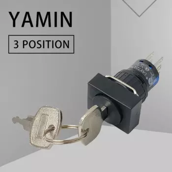 Пластиковый трёхпозиционный переключатель SBLSBR LA16J-22Y/3