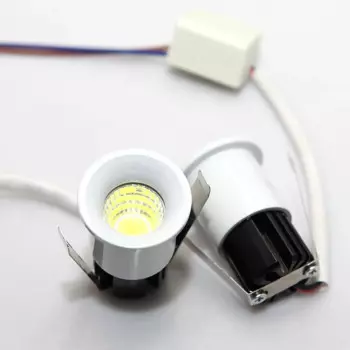 16PCS 5W Мини - светодиодный шкаф Светильные лампы Размер торгового центра 35MM Холодный / теплый белый AC110 - 240V / DC12V
