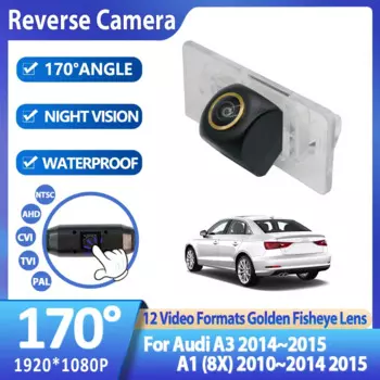 170 ° AHD 1080P Автомобильная камера заднего вида для Audi A3 2014 ~ 2015 A1 (8X) 2010 2011 2012 2013 2014 2015 ночное видение, Реверсивный