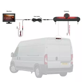 170-градусная автомобильная камера заднего вида, стоп-сигнал, 4,3-дюймовый монитор для FIAT Ducato CITROEN Jumper PEUGEOT Boxer 2006-2015