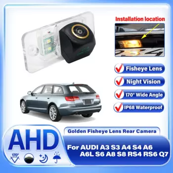 170 ° HD 1080P Автомобильная камера заднего вида для AUDI A3 S3 A4 S4 A6 A6L S6 A8 S8 RS4 RS6 Q7 ночное видение Реверсивный