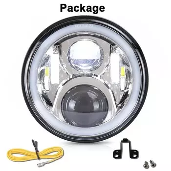 17,7 см H4 светодиодная фара с белыми ангельскими глазками 7-дюймовая мотоциклетная лампа H-onda CB400 CB500 CB1300 Hornet 250 600 900 VTEC VTR250