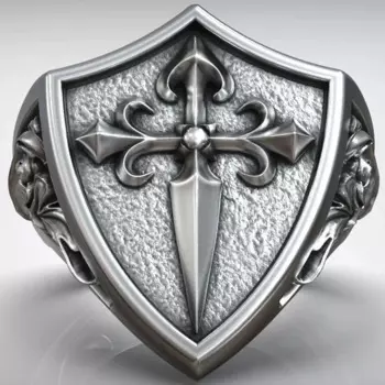 17 г Сантьяго Крест Орден печатный амулет христианство мужские кольца индивидуальное кольцо из твердого серебра 925 пробы разных размеров 7-12