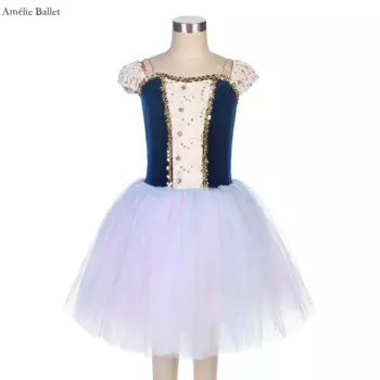 18033 темно-синий бархатный лиф балетная пачка романтический танцевальный костюм для девочек и женщин балетный костюм балерина танцевальное платье-пачка