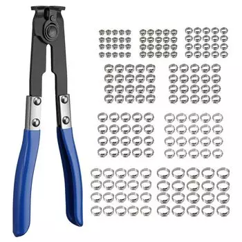 180 шт. плавный зажим для шланга с одним ушком из нержавеющей стали 7-21 мм в ассортименте с зажимами для шланга, плоскогубцы, щипцы, набор инструментов для обжима