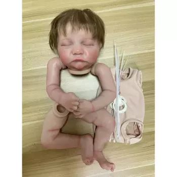 18-дюймовая уже окрашенная кукла реборн, комплект Asleep Levi, реалистичная детская 3D-кожа, детали куклы реборн со видимыми венами и тканевым корпусом