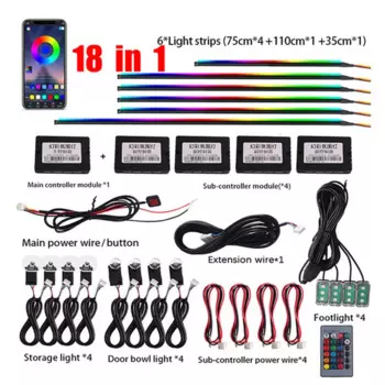 Осветительная полоса для дверной лампы, длина 35 см, 75 см, 110 см