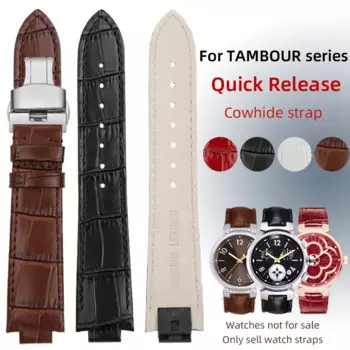 18 мм * 10 мм 21 мм * 12 мм для LV мужской женский тамбурный приподнятый браслет Q114k QBB197 QA1740 быстросъемный кожаный ремешок Louis Vuitton