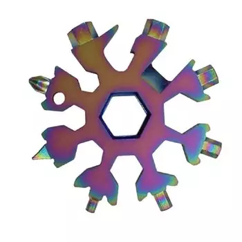 18 в 1, гаечный ключ-снежинка, шестигранный многофункциональный уличный походный ключ, брелок для ключей, карманный многоцелевой лагерь, ручные инструменты для выживания