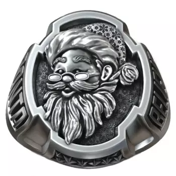 18 г рождественские кольца Санта-Клауса Saint Nicholas Believe, настоящие индивидуальные кольца из твердого серебра 925 пробы, разные размеры 6-13