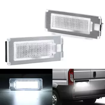 18LED подсветка для номерного знака автомобиля Fiat Ducato Citroen Jumper Peugeot Boxer, белые лампы, подсветка для номерного знака автомобиля