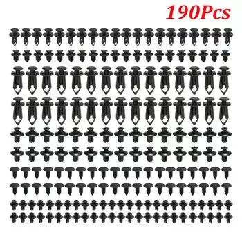 190 шт. автомобильные крепежные зажимы, автомобильный фиксатор, заклепка, дверное крыло для Toyota Corolla Rav4 Camry 70 Prado RAV 150 3 4, кнопка