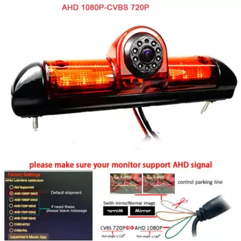1920*1080P AHD стоп светильник задняя камера заднего хода для Citroen JUMPER III FIAT DUCATO X250 Peugeot BOXER III комплекты ИК освещения и монитора