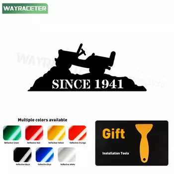 1941 виниловая наклейка Willys с изображением стиля Рубика, светоотражающего тела, графическая наклейка для Jeep Wrangler, Gladiator, Renegade, Grand Cherokee, компас