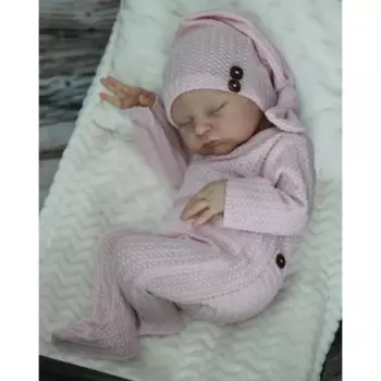 19-дюймовая Кукла-младенец Laura Reborn, спящий малыш с ручной росписью волос, Реалистичная мягкая на ощупь 3d-кожа, видимая