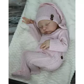 19-дюймовая Кукла-младенец Laura Reborn, спящий малыш с ручной росписью волос, Реалистичная мягкая на ощупь 3d-кожа, видимая