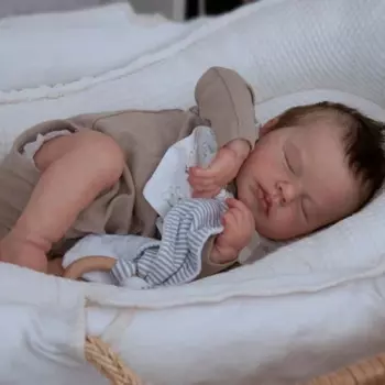 19-дюймовая силиконовая кукла реборн Asleep Loulou для новорожденного, размер куклы 3D с видимыми венами, волосы ручной работы muecas Bebe