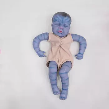 19-дюймовая версия Loulou Blue skin уже окрашенная НЕОБРАБОТАННАЯ кукла детали Сделай Сам Детский комплект
