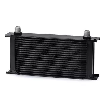 19-рядный Универсальный алюминиевый масляный радиатор трансмиссии двигателя британского типа с гнездом 10AN на штекер 8AN 6AN, адаптер WLR7019