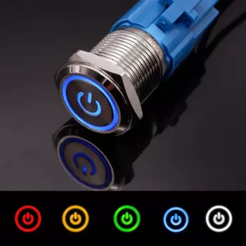 PRONCH Кнопка переключателя питания металлическая 19 мм