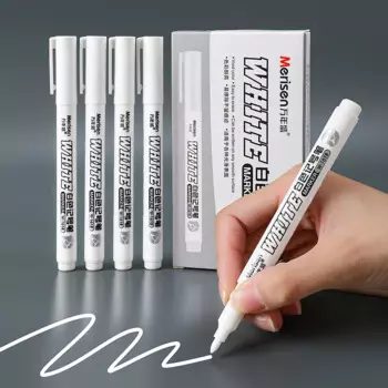 1.0mm Waterproof White Marker Pen Permanent Graffiti Gel Pencil Oily Pens маркери фломастеры Tire Painting Notebook Drawing