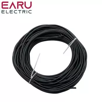 1-100 м термостойкий мягкий силиконовый провод кабель 8 10 12 14 16 18 20 22 24 26 28 30 AWG красный 5 м черный цвет для RC DIY