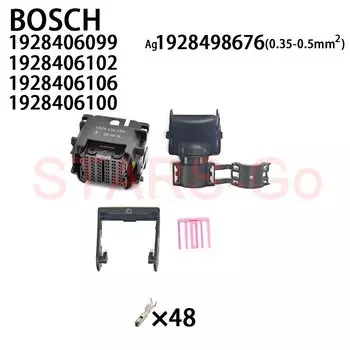 1/10 КОМПЛЕКТ 1928406099 1928406102 1928406106 1928406100 1928498676 1928498677 48-контактный разъем компьютерной платы двигателя BOSCH, разъем ЭБУ