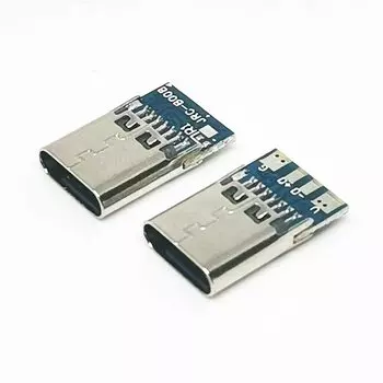 1-10 шт., разъем USB 180 типа C, 14 контактов, розетка с отверстиями