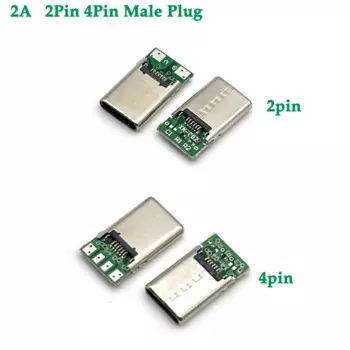 LAJQTAO 2P 4P USB 3.1 Type-C разъем-адаптер для пайки