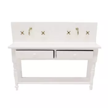 1:12 Миниатюрный Кукольный домик для ванной комнаты, кухни, смеситель, стол для умывальника, модель кукольного дома, мебель, аксессуары, игрушка