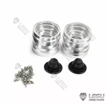 1/14 Lesu W-2057 Полуприцеп из металлического алюминиевого сплава, ступица колеса, прицеп, модифицированная модель автомобиля своими руками