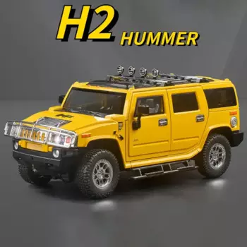 1:18 Hummer H2 Модели автомобилей Игрушки Литой под давлением Металл Внедорожник Звук Свет Откатные игрушки Коллекция Дети Взрослые Украшения Подарки