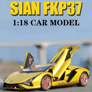 1:18 Lamborghinis SIAN FKP37 модель автомобиля Supercar литые из сплава игрушки для мальчиков машины литые под давлением игрушки коллекционные автомобили для детей A245