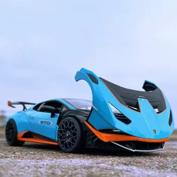 1:18 Модель спортивного автомобиля HURACAN STO из сплава, литая металлическая Игрушечная модель автомобиля, модель высокой модели, коллекция игрушек для детей, украшение в подарок