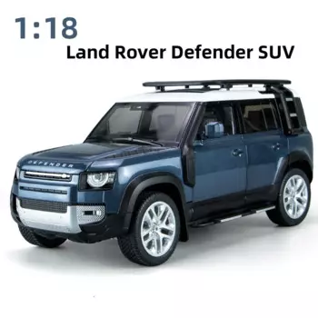 1:18 Range Rover Defender SUV модель автомобиля из сплава, внедорожники, литые под давлением модели автомобиля из металла, звук и фотография, детский подарок