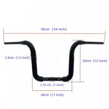 1-1/2 "Руль-вешалка Ape 12 "14" высота для Harley Softail Fls Slim Classic Deluxe XL883 Forty-Eight Dyna Fdb Street BOB 98-23