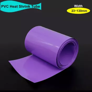 1~20M Purple 18650 Batteries Pack Wrap 23~130mm Insulation Heat Shrinkable Sheath PVC Heat Shrink Tube Wrapping Film Case