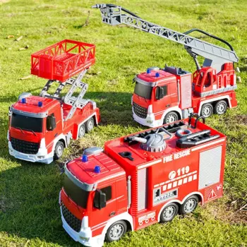 1:24 7CH RC пожарная машина грузовик автомобиль с светильник спасательный спрей водная лестница дистанционное управление Автомобиль Моделирование подарки игрушки для детей
