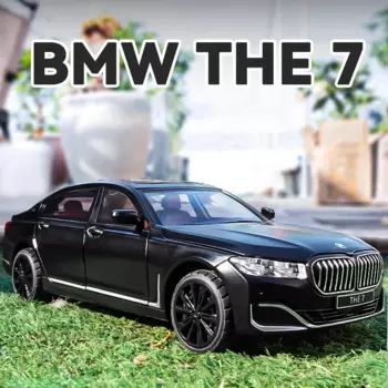 1:24 BMW 760 THE7 лимузин, литая металлическая Игрушечная машина из сплава, модель автомобиля со звуком и искусственными элементами, коллекционная игрушка для мальчиков