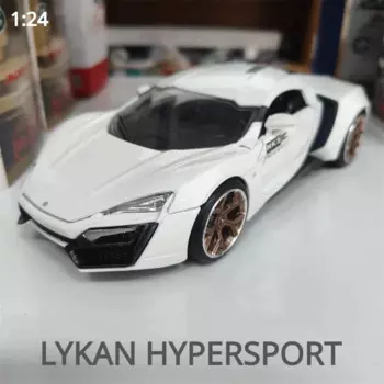 1:24 LYKAN HYPERSPORT High имитация литая машина из металлического сплава Модель автомобиля детские игрушки коллекционные подарки J287